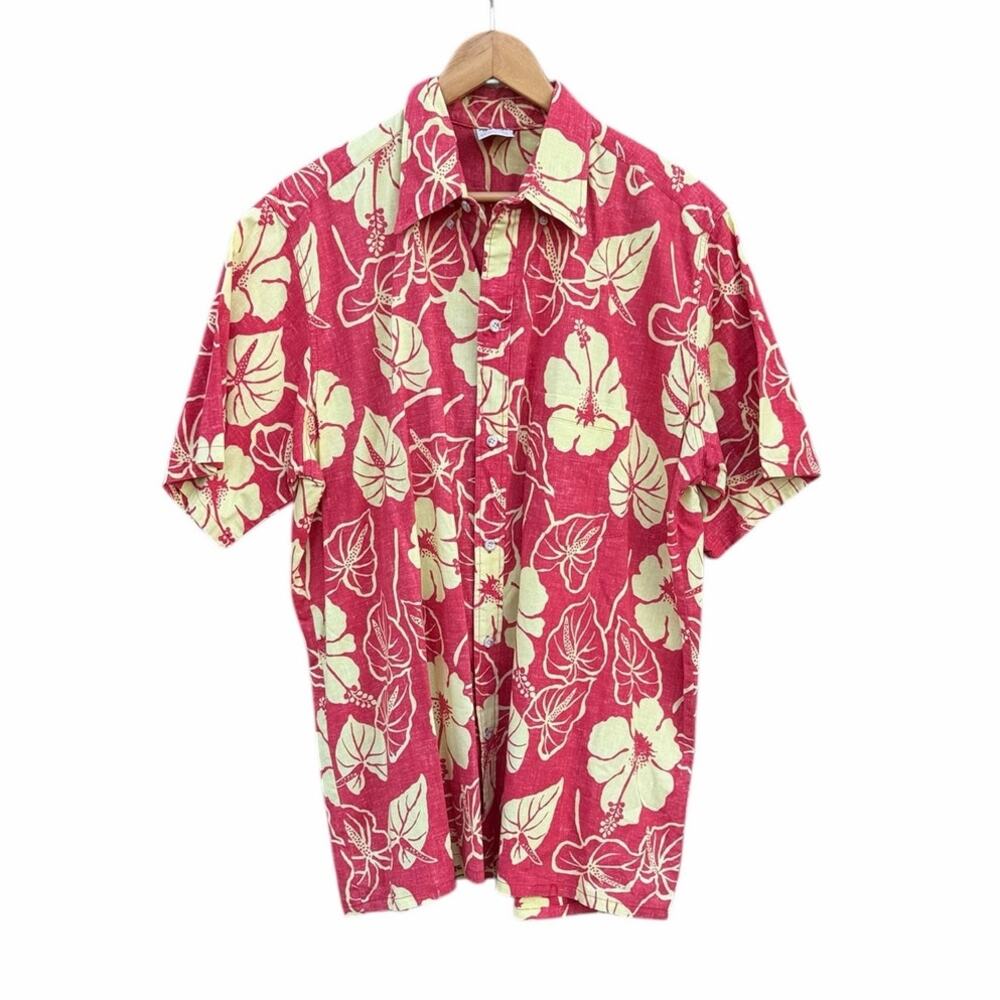 Go Barefoot Red & Yellow Hawaiian Shirt size 2XL